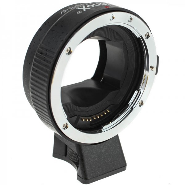 Quenox AF-Adapter für Canon EOS Objektiv an Sony Alpha/NEX E-Mount Kamera - mit Autofokus und Blende