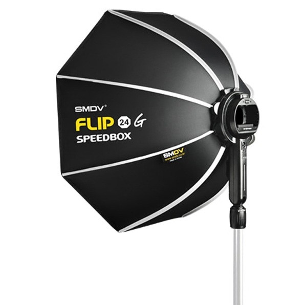 SMDV Speedbox-Flip24G (S adapter) - Faltbare Softbox mit Speedlite-Adapter und Klett für Grid